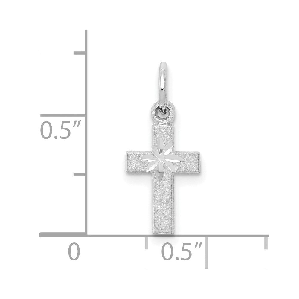 FJC Finejewelers 10 kt White Gold Themed Cross Charm 20 mm