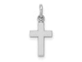 FJC Finejewelers 10 kt White Gold Themed Cross Charm 20 mm x 9 mm