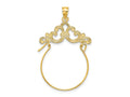 FJC Finejewelers 10 kt Yellow Gold Scroll Framed Charm Holder 39 x 24 mm