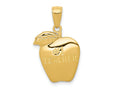 FJC Finejewelers 10 kt Yellow Gold #1 Teacher Apple Charm 22 x 14 mm