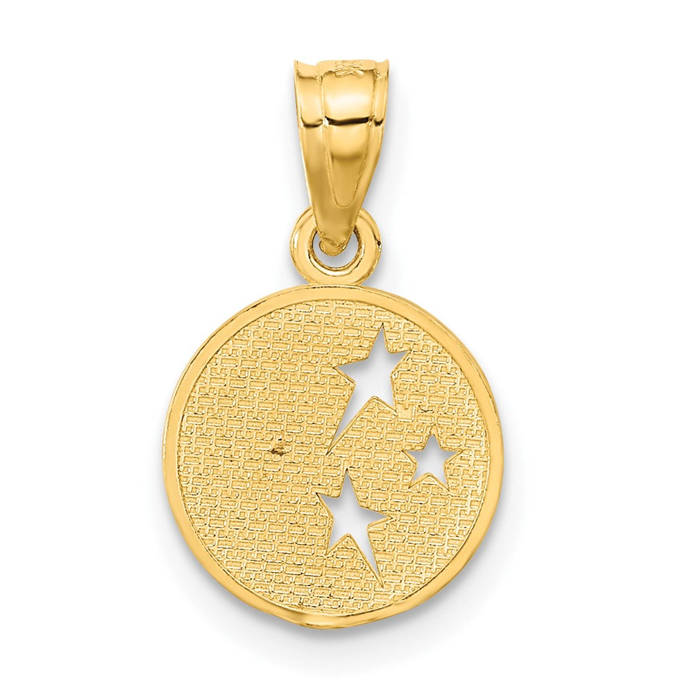 FJC Finejewelers 10 kt Yellow Gold Moon and Stars Charm 20 x 13 mm