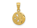 FJC Finejewelers 10 kt Yellow Gold Moon and Stars Charm 20 x 13 mm