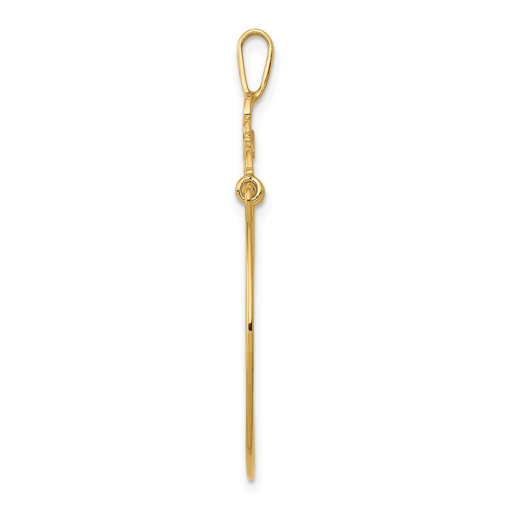 FJC Finejewelers 10 kt Yellow Gold Polished Filigree Heart Charm Holder 35 x 24 mm