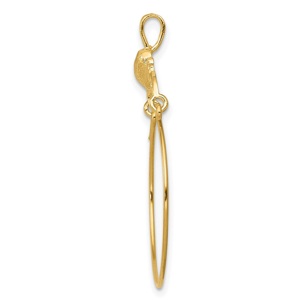 FJC Finejewelers 10 kt Yellow Gold Polished Heart Charm Holder 34 x 23 mm