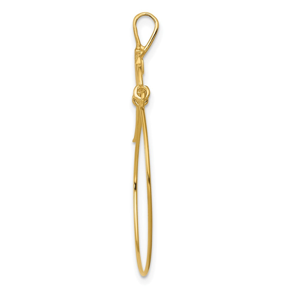 FJC Finejewelers 10 kt Yellow Gold Polished Butterflies Charm Holder 35 x 24 mm