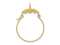 FJC Finejewelers 10 kt Yellow Gold Polished Floral Charm Holder 30 x 25 mm