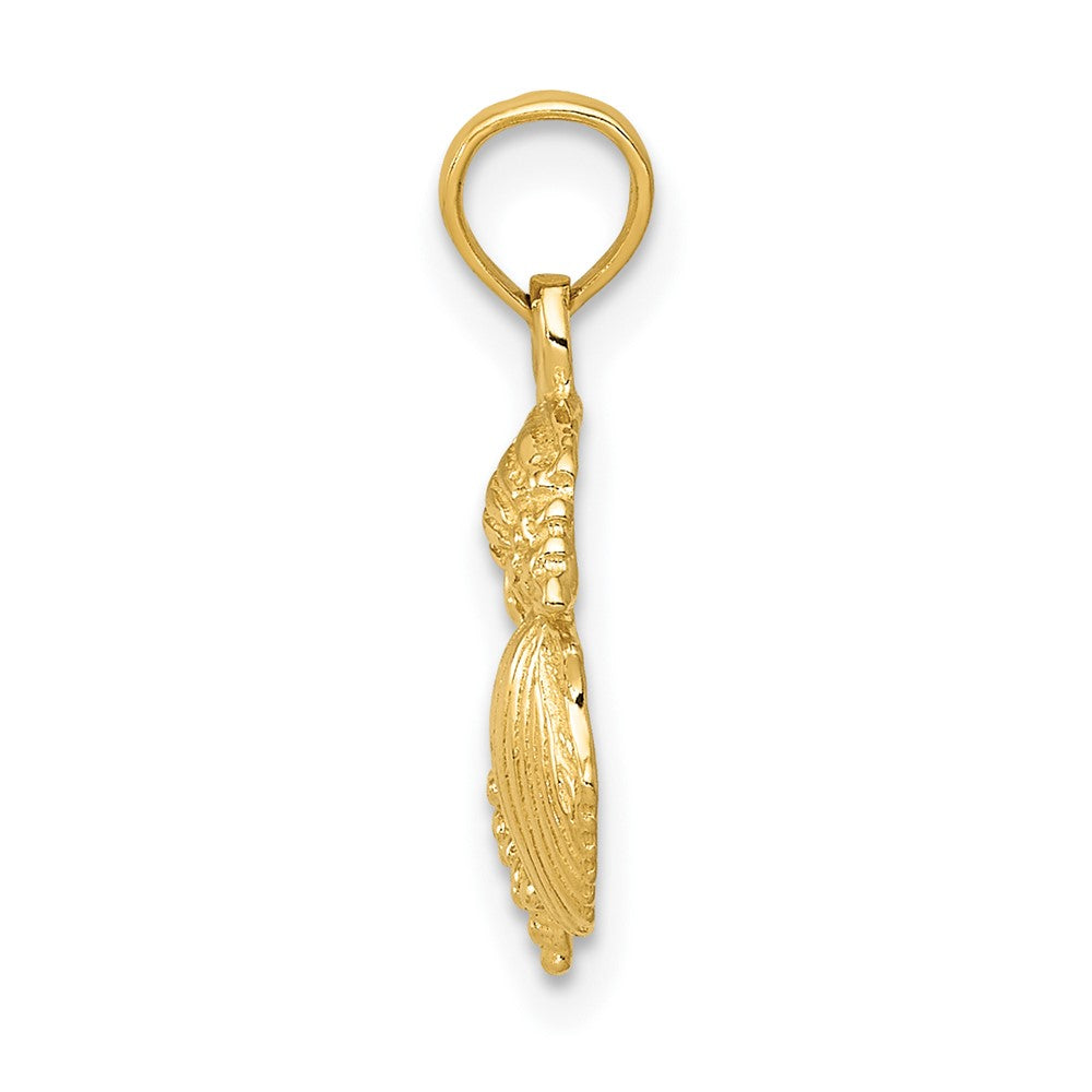 FJC Finejewelers 10 kt Yellow Gold Solid Polished Mini Shell Cluster Charm 18 x 12 mm