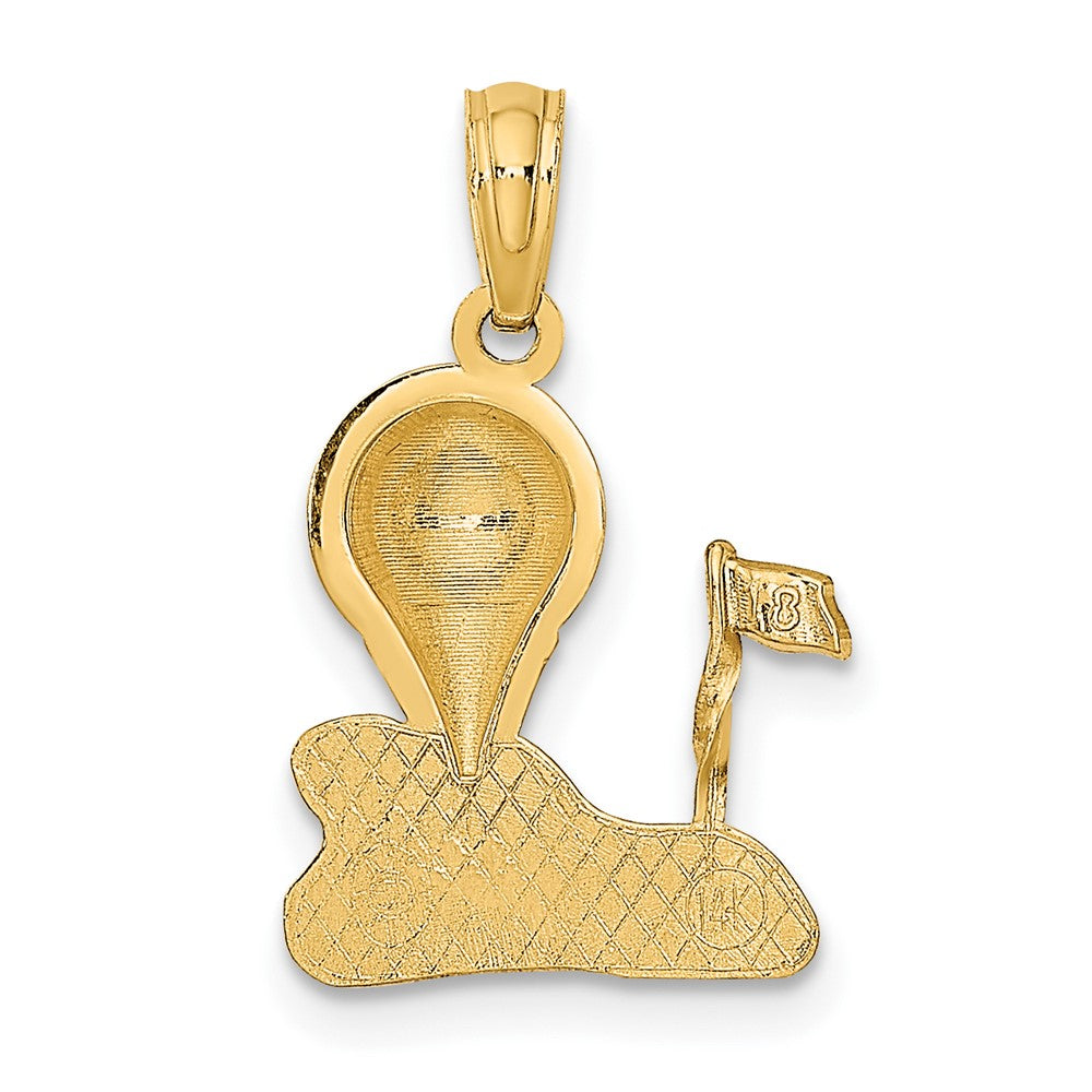 FJC Finejewelers 10 kt Yellow Gold Solid Polished Golfing Charm 13 x 14 mm