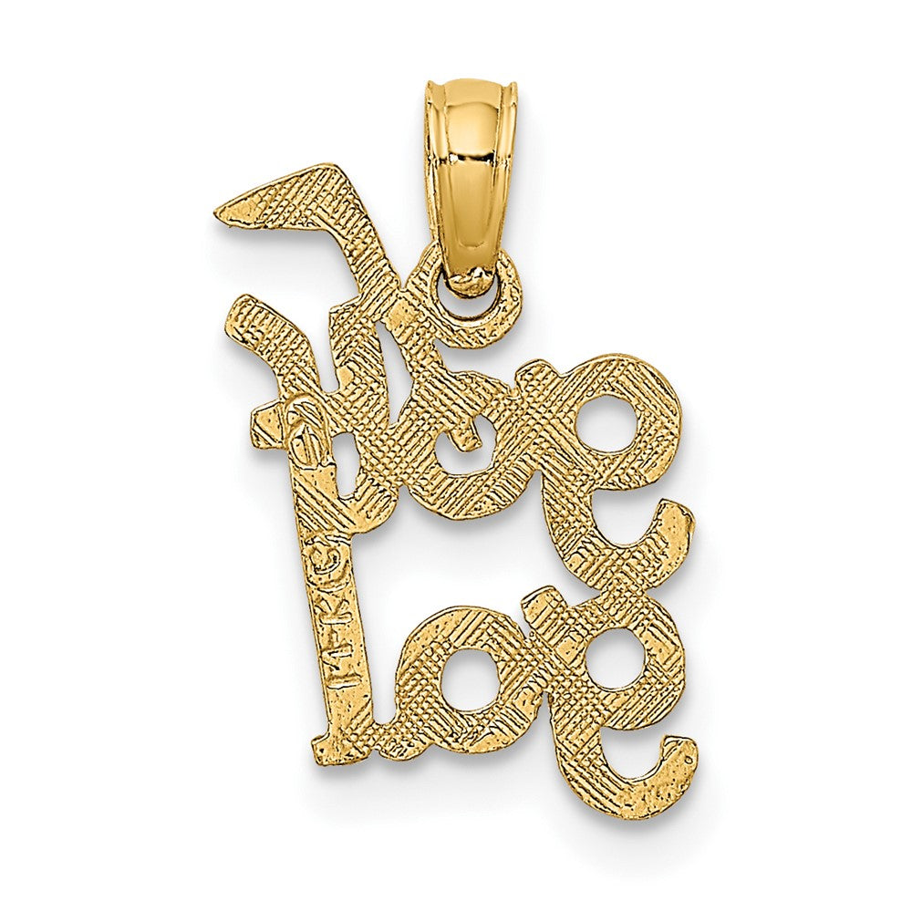 FJC Finejewelers 10 kt Yellow Gold Solid Polished GOLF GAL Charm 17 x 10 mm