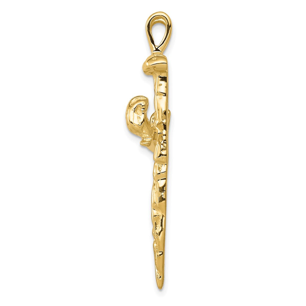 FJC Finejewelers 10 kt Yellow Gold Polished Cross Charm 42 x 25 mm