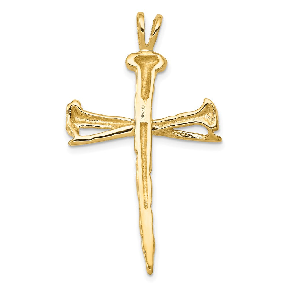 FJC Finejewelers 10 kt Yellow Gold Polished Cross Charm 42 x 25 mm