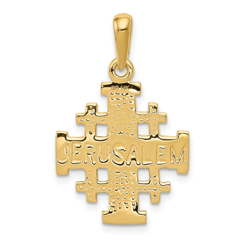 FJC Finejewelers 10 kt Yellow Gold Jerusalem Cross Charm 30 x 24 mm