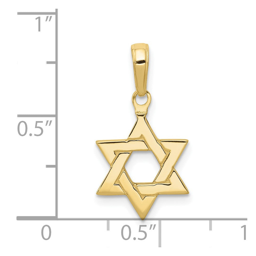 FJC Finejewelers 10 kt Yellow Gold Polished Star of David Charm 21 x 11 mm