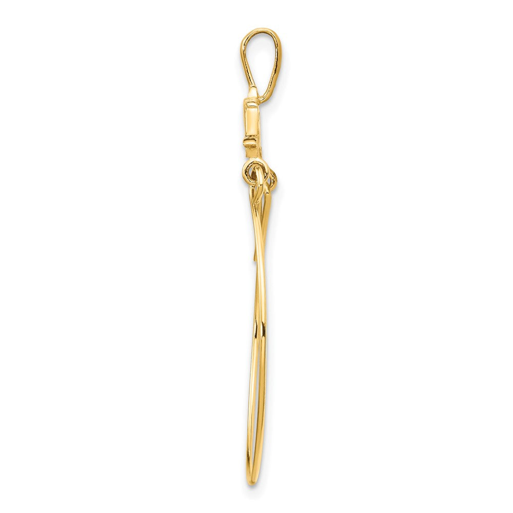 FJC Finejewelers 10 kt Yellow Gold Double Dolphins Charm Holder Charm 35 x 25 mm