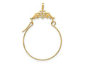FJC Finejewelers 10 kt Yellow Gold Double Dolphins Charm Holder Charm 35 x 25 mm