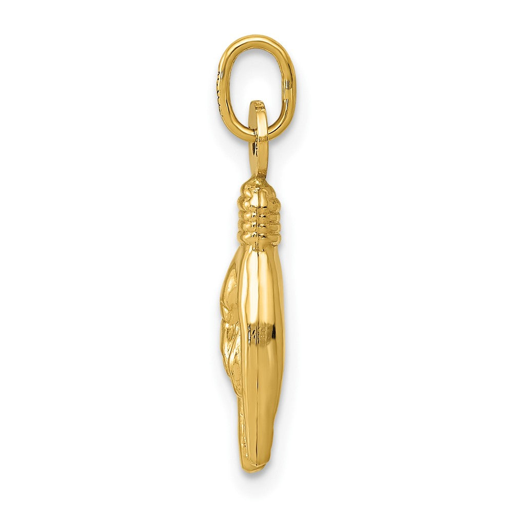 FJC Finejewelers 10 kt Yellow Gold Rock On Sign Charm 22 x 5 mm