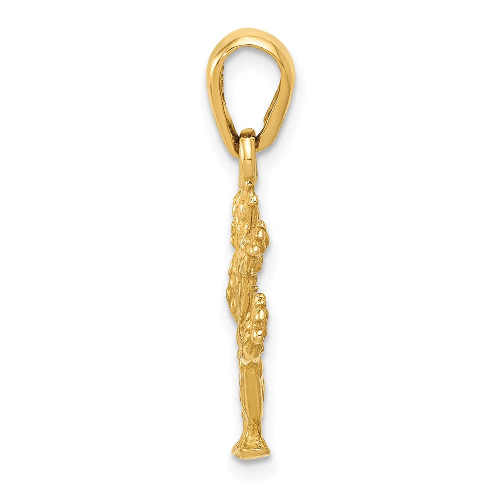 FJC Finejewelers 10 kt Yellow Gold 3-D Cactus Charm 26 x 14 mm