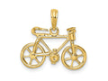 FJC Finejewelers 10 kt Yellow Gold 3-D Moveable Bicycle Charm 13 x 8 mm