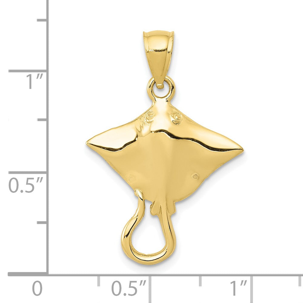 FJC Finejewelers 10 kt Yellow Gold Stingray Charm 27 x 18 mm