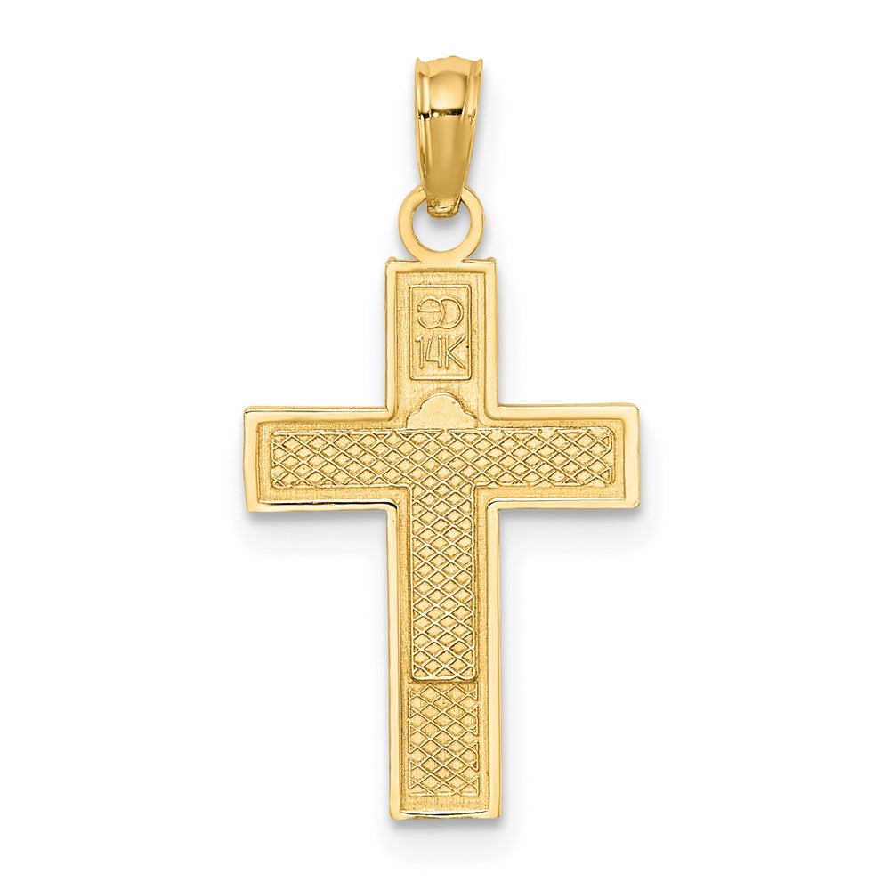 FJC Finejewelers 10 kt Yellow Gold RN Caduceus Cross Charm 18 x 12 mm