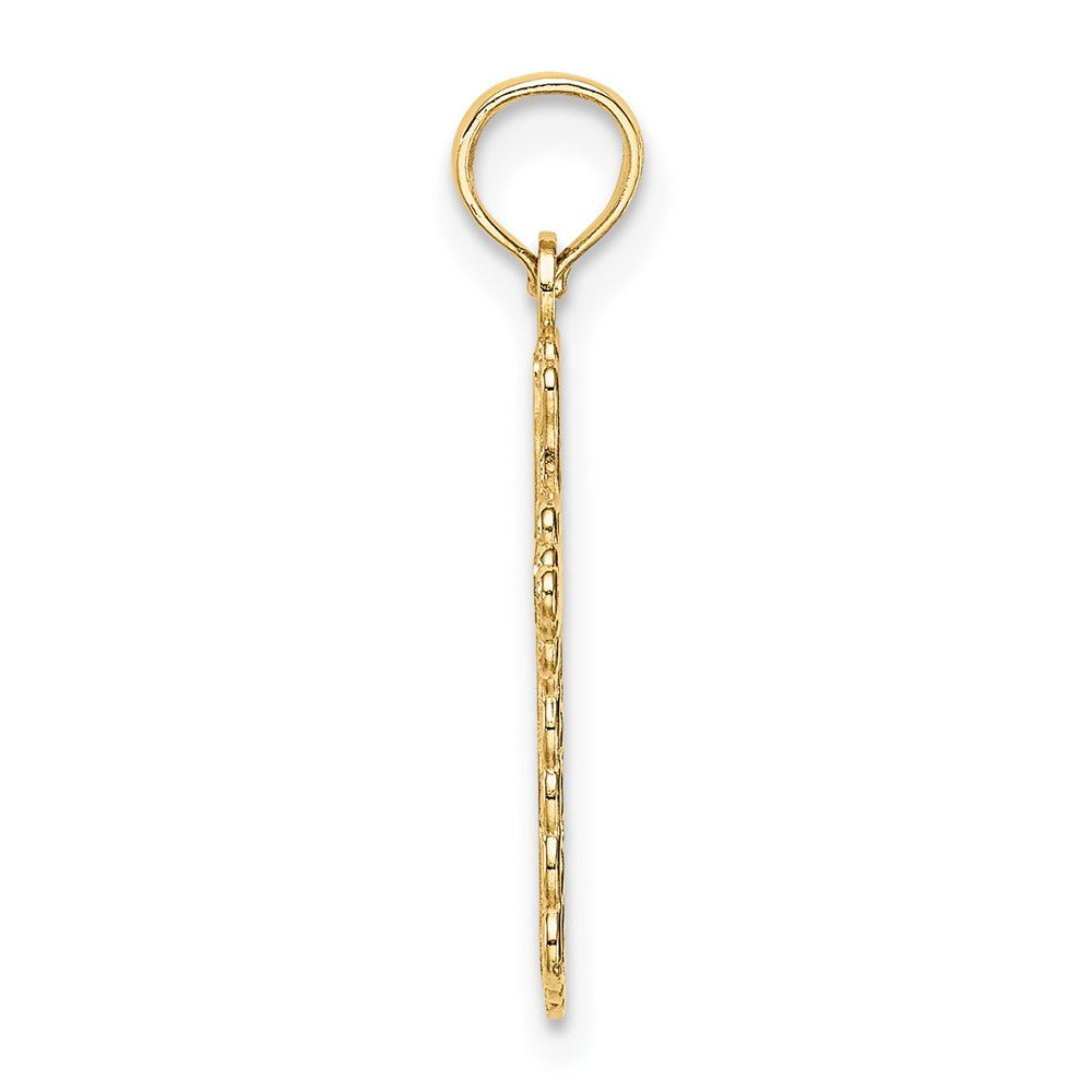 FJC Finejewelers 10 kt Yellow Gold Budded Cross Charm 23 x 11 mm