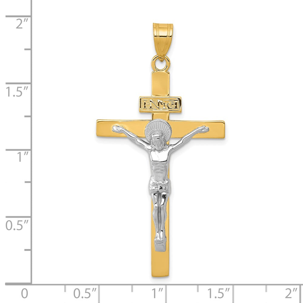 FJC Finejewelers 10 kt Two Tone Gold Two-tone INRI Crucifix Charm 51 x 24 mm