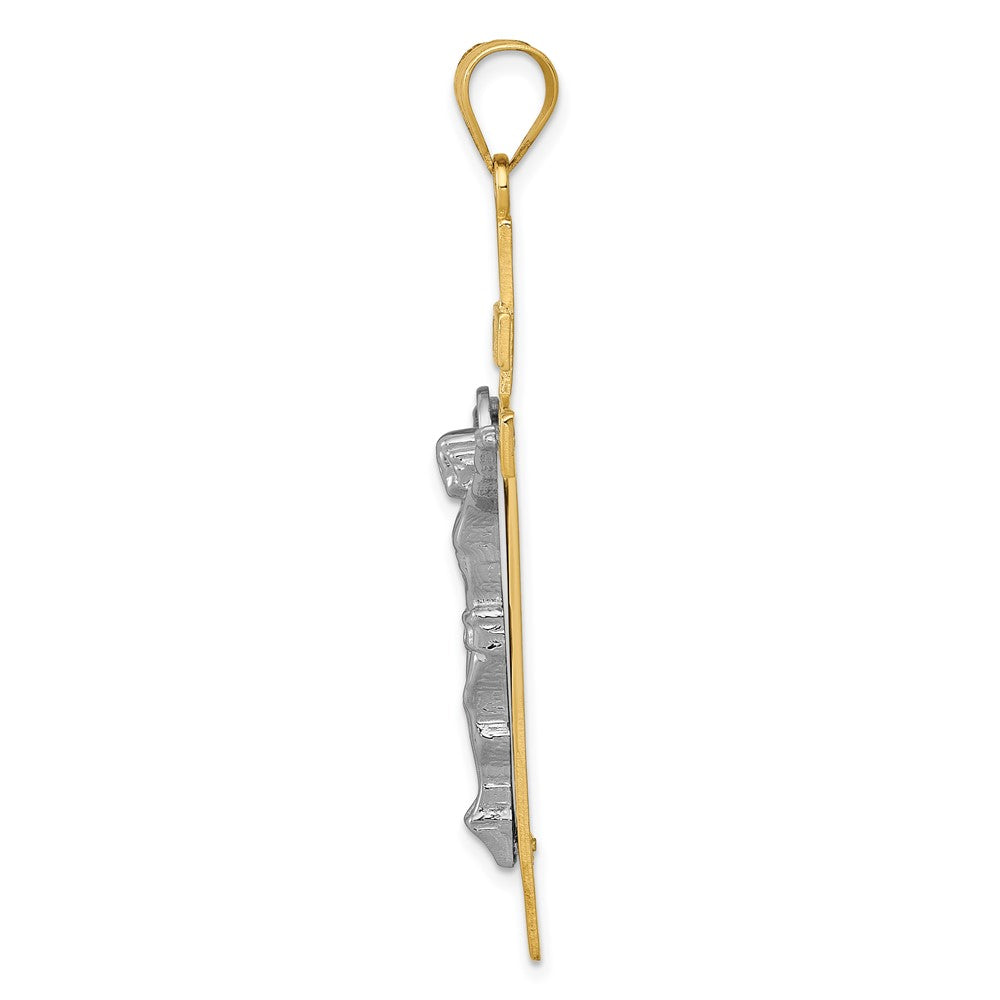 FJC Finejewelers 10 kt Two Tone Gold Two-tone INRI Crucifix Charm 51 x 24 mm