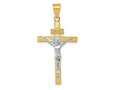 FJC Finejewelers 10 kt Two Tone Gold Two-tone INRI Crucifix Charm 44 x 21 mm