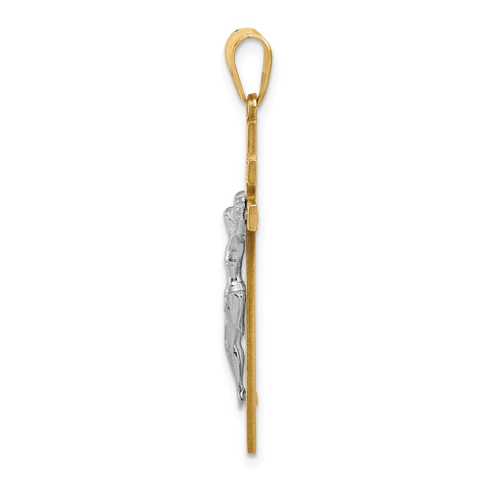 FJC Finejewelers 10 kt Two Tone Gold Two-tone INRI Crucifix Charm 37 x 17 mm