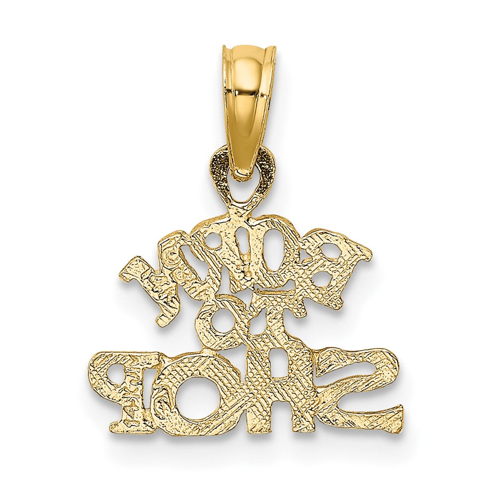 FJC Finejewelers 10 kt Yellow Gold BORN TO SHOP Charm 8 x 13 mm
