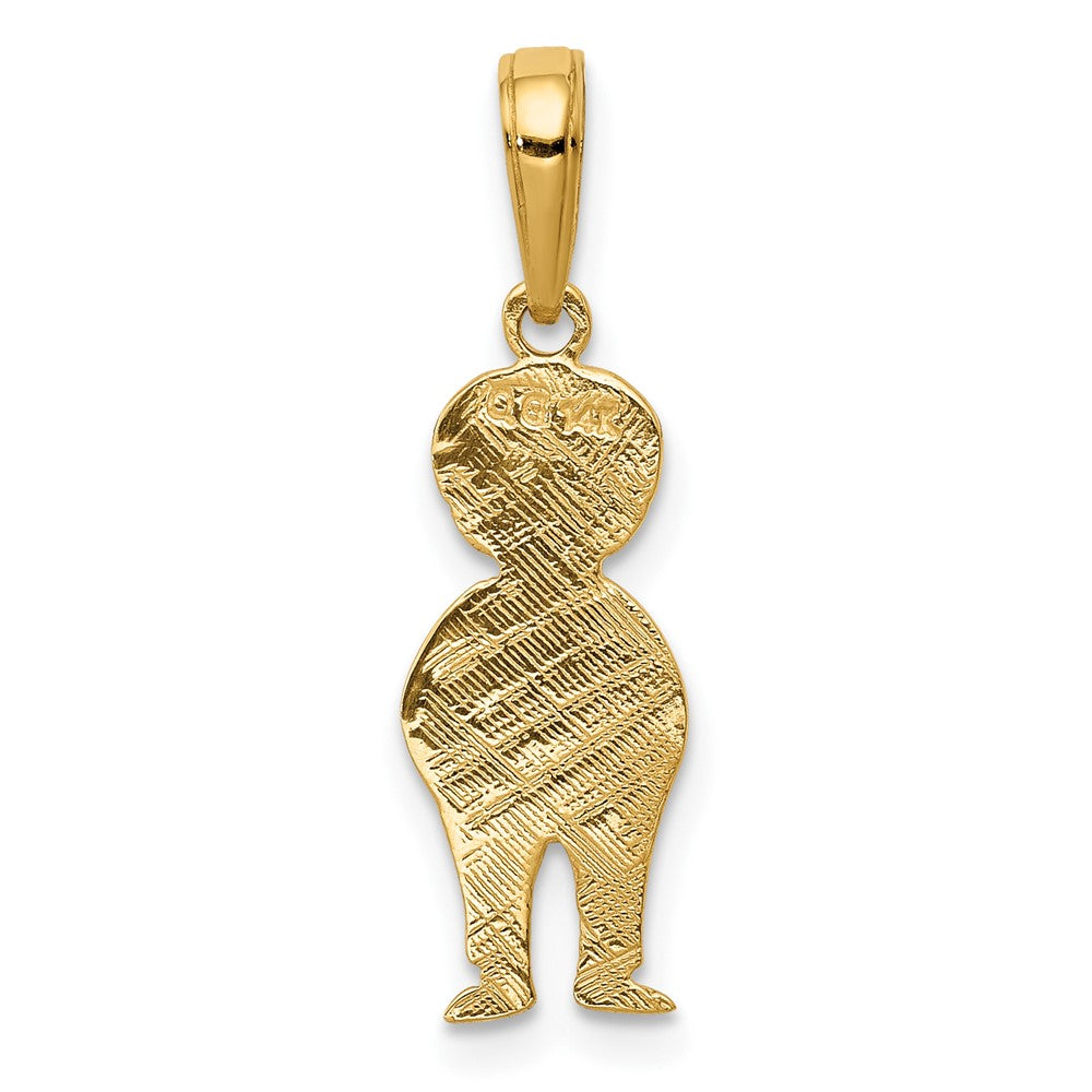 FJC Finejewelers 10 kt Yellow Gold Boy with Hands in Pocket Charm 23 x 8 mm