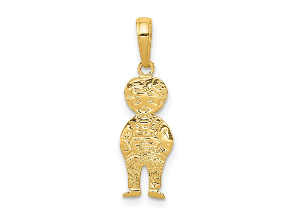 FJC Finejewelers 10 kt Yellow Gold Boy with Hands in Pocket Charm 23 x 8 mm