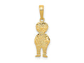 FJC Finejewelers 10 kt Yellow Gold Boy with Hands in Pocket Charm 23 x 8 mm