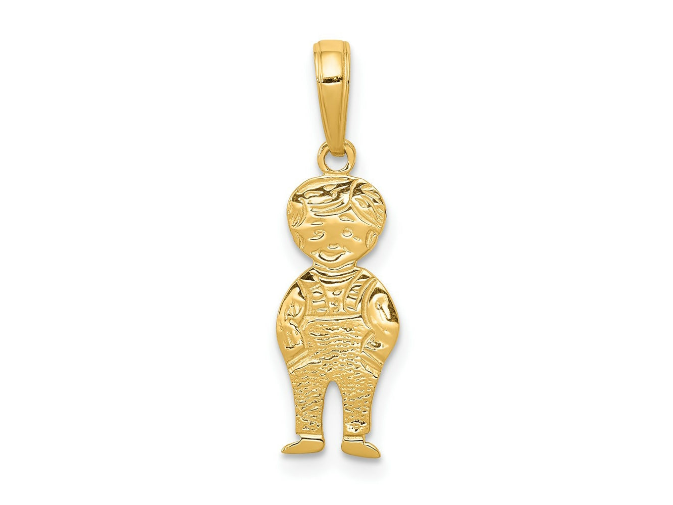 FJC Finejewelers 10 kt Yellow Gold Boy with Hands in Pocket Charm 23 x 8 mm