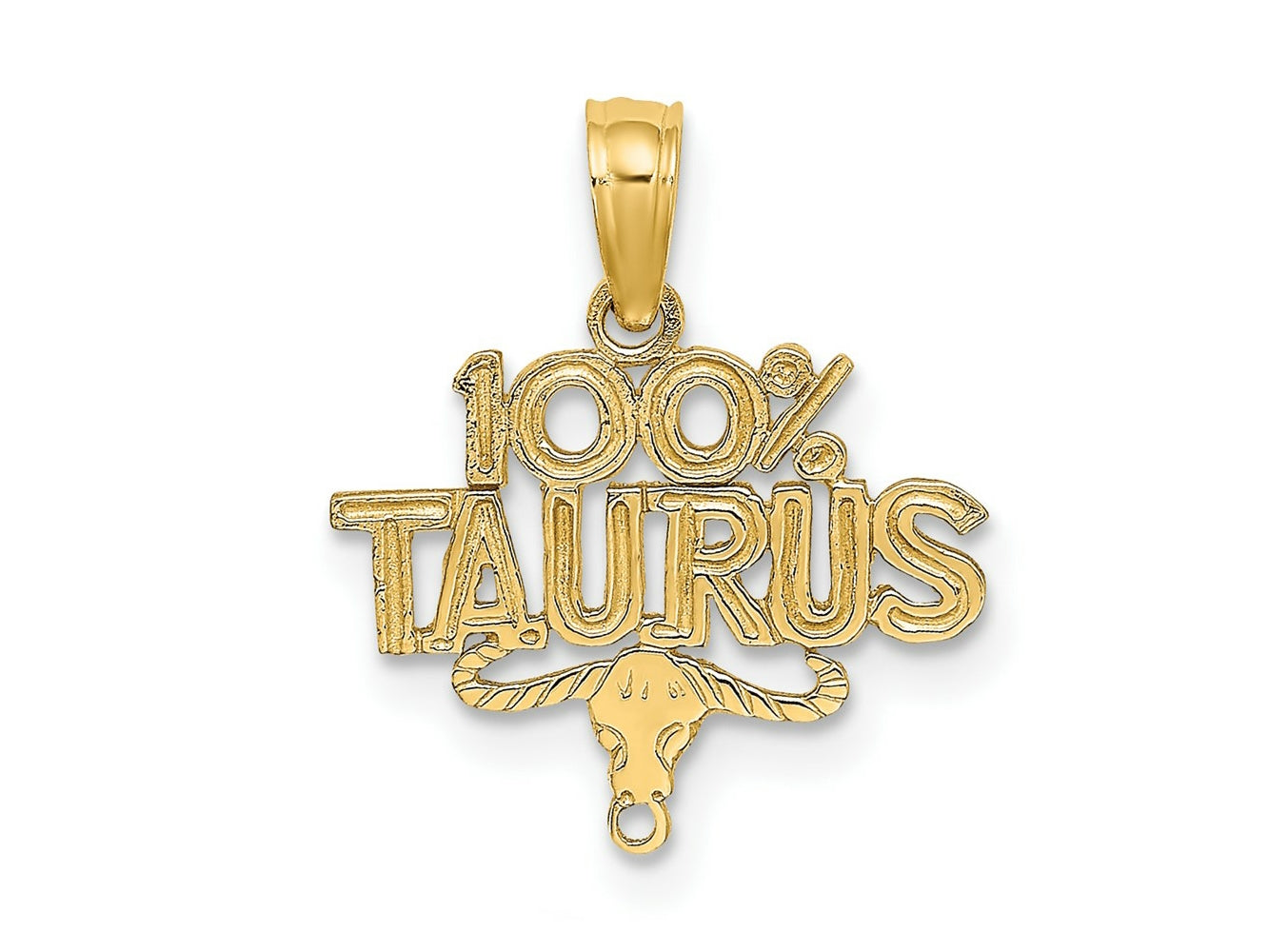 FJC Finejewelers 10 kt Yellow Gold 100% TAURUS Zodiac Charm 15 x 14 mm