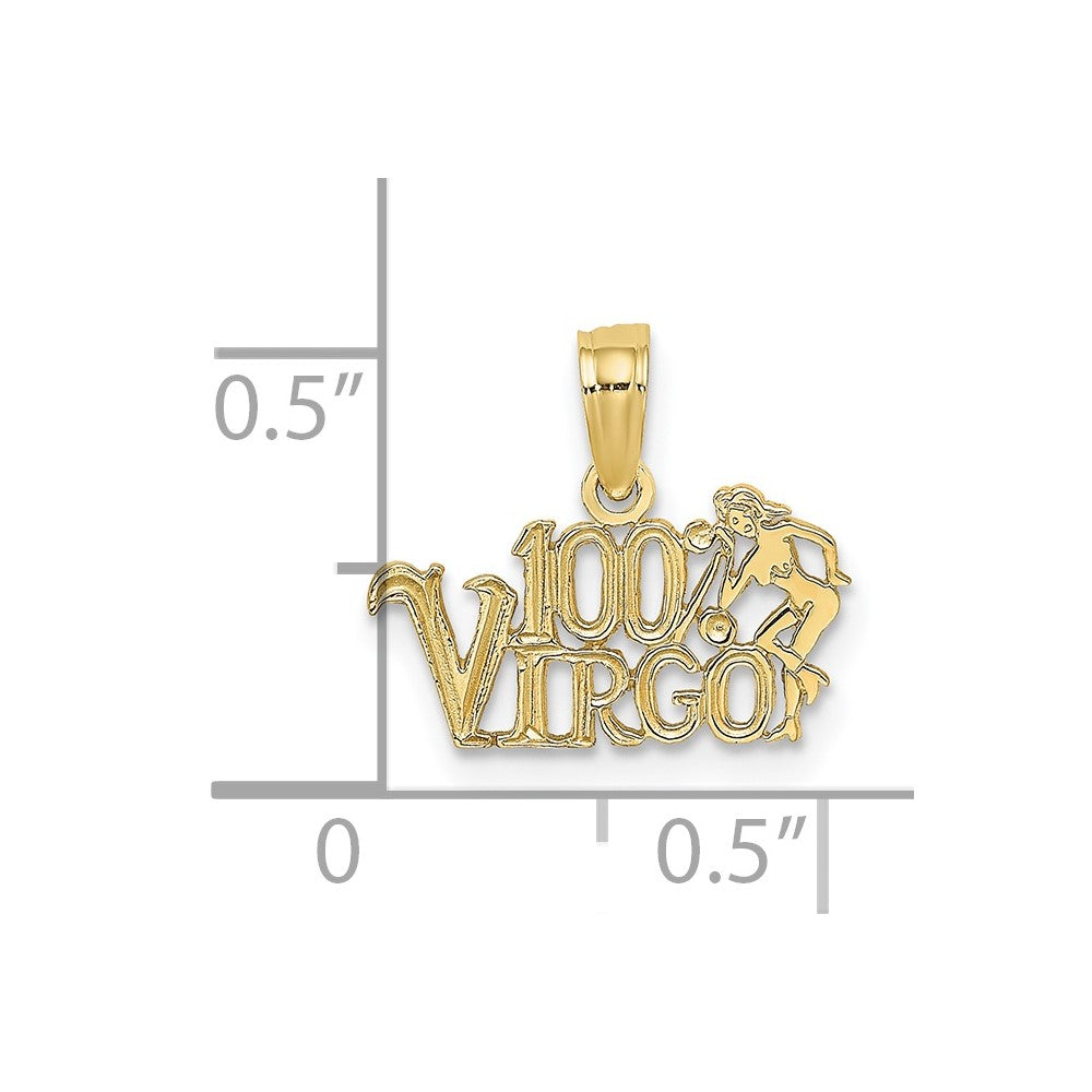FJC Finejewelers 10 kt Yellow Gold 100% VIRGO Zodiac Charm 11 x 14 mm