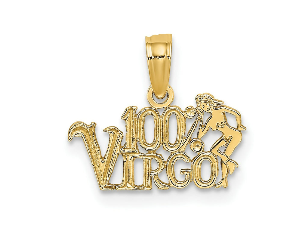 FJC Finejewelers 10 kt Yellow Gold 100% VIRGO Zodiac Charm 11 x 14 mm