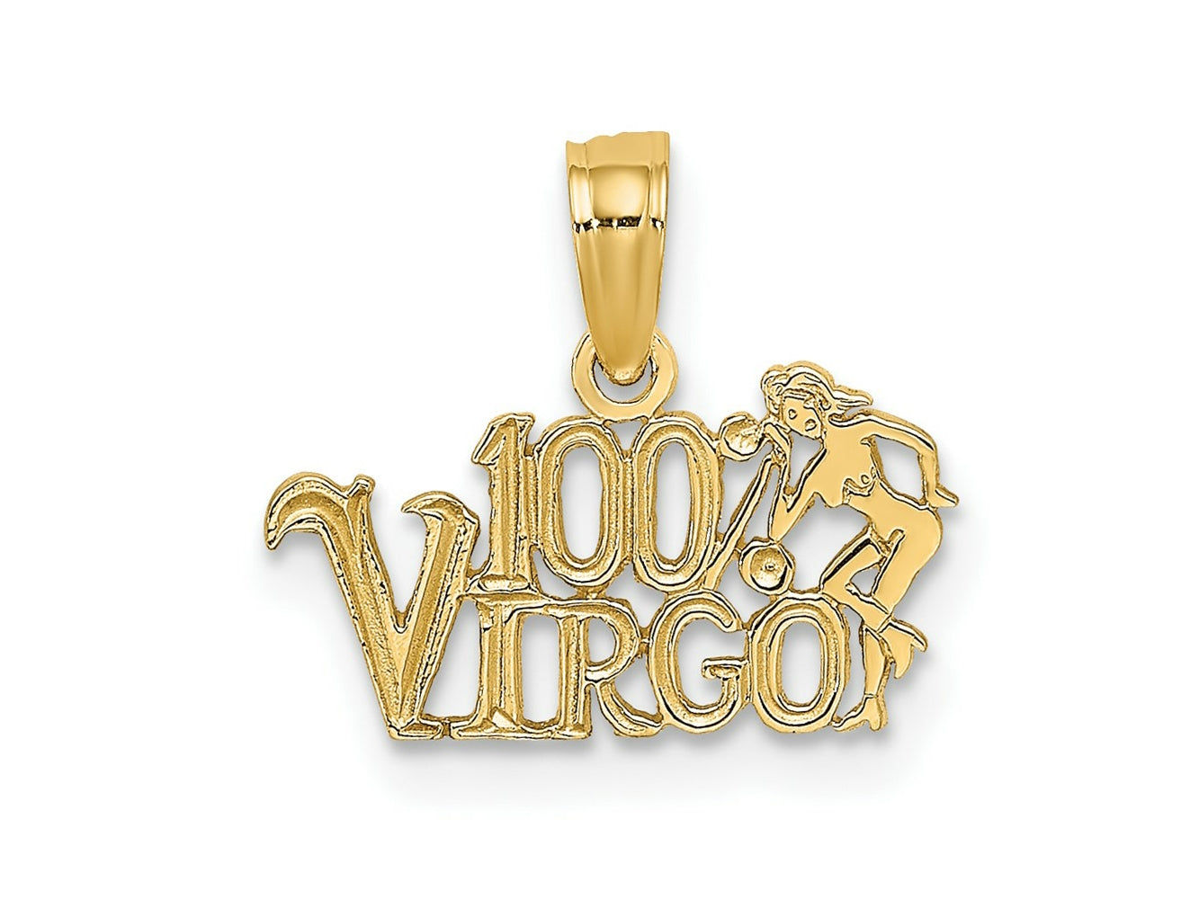 FJC Finejewelers 10 kt Yellow Gold 100% VIRGO Zodiac Charm 11 x 14 mm