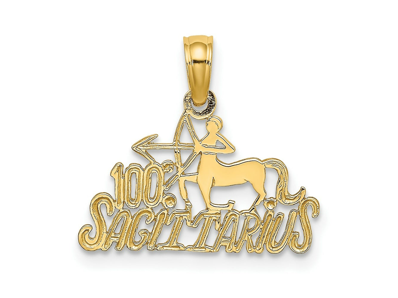 FJC Finejewelers 10 kt Yellow Gold 100% SAGITTARIUS Zodiac Charm 14 x 17 mm