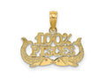 FJC Finejewelers 10 kt Yellow Gold 100% PISCES Zodiac Charm 13 x 17 mm