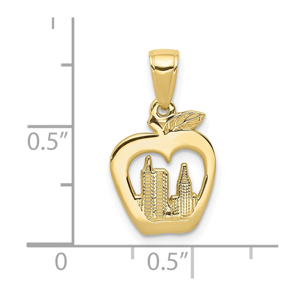 FJC Finejewelers 10 kt Yellow Gold New York Skyline in Apple Charm 19 x 12 mm