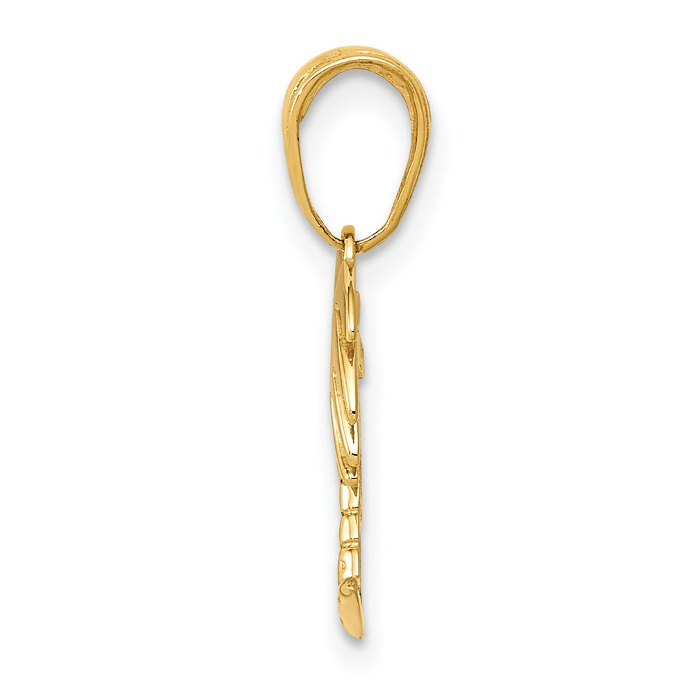 FJC Finejewelers 10 kt Yellow Gold Charleston Palm Tree with Moon Charm 17 x 12 mm