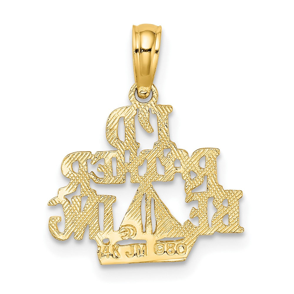 FJC Finejewelers 10 kt Yellow Gold I'D RATHER BE SAILING Charm 18 x 14 mm