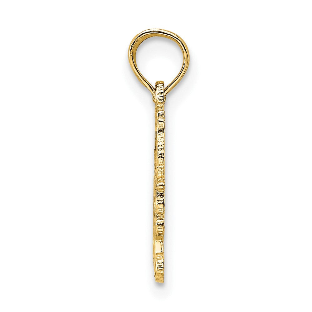 FJC Finejewelers 10 kt Yellow Gold I HEART TO COOK Charm 11 x 14 mm