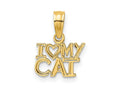 FJC Finejewelers 10 kt Yellow Gold I HEART MY CAT Charm 11 x 10 mm
