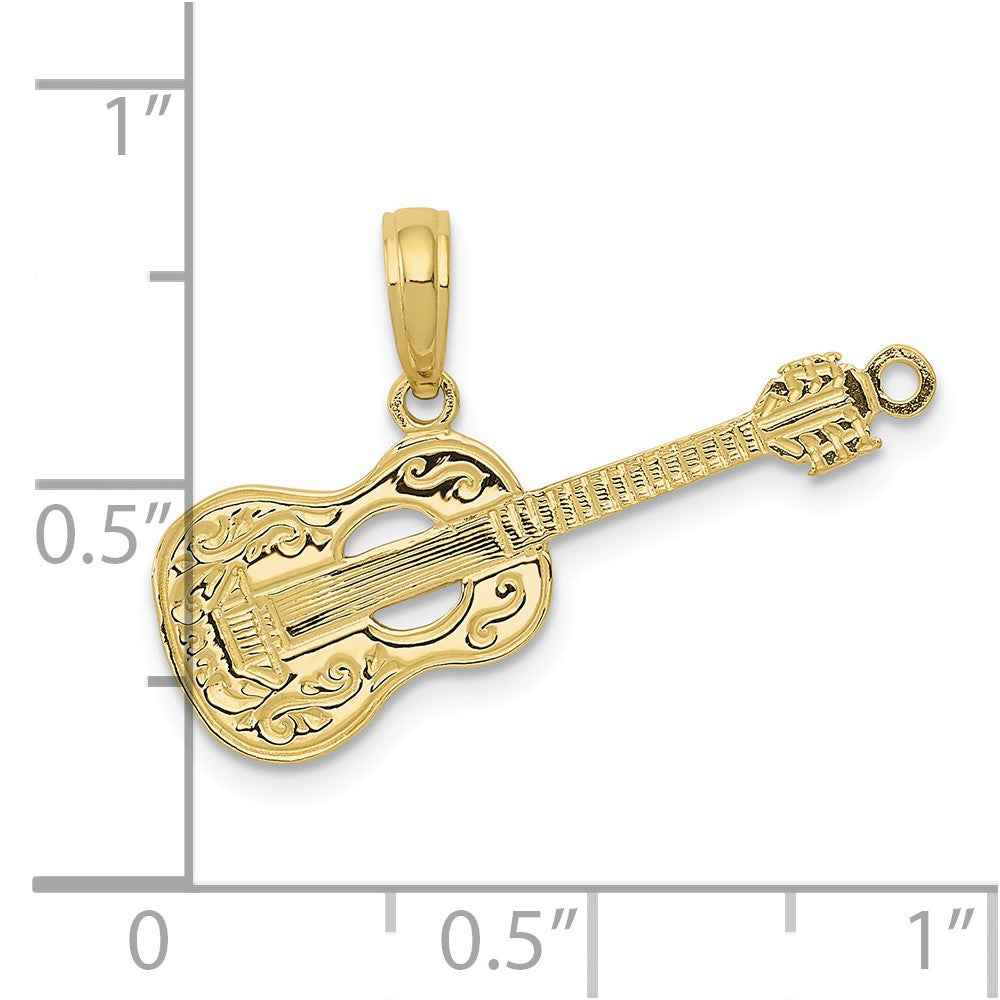 FJC Finejewelers 10 kt Yellow Gold Guitar Charm 20 x 20 mm