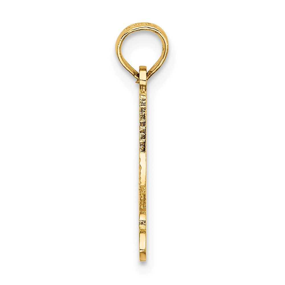 FJC Finejewelers 10 kt Yellow Gold Ice Skate Charm 14 x 13 mm