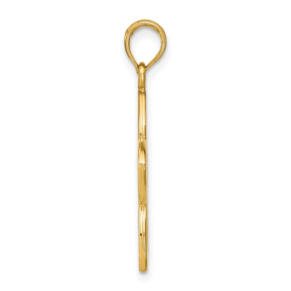 FJC Finejewelers 10 kt Yellow Gold Polished Cut Out Flower Charm 24 x 24 mm