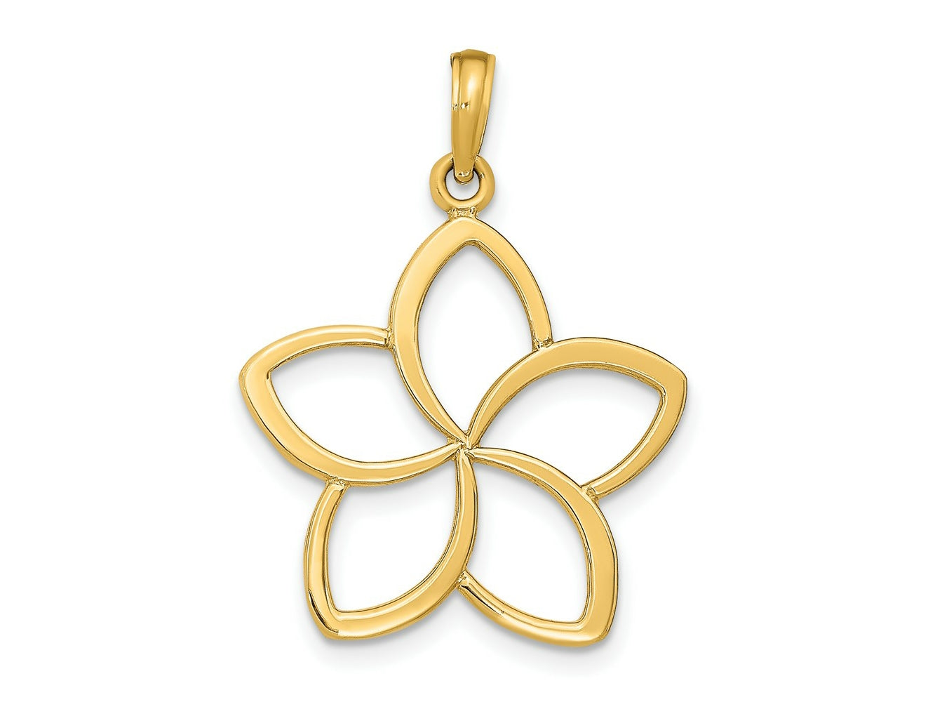 FJC Finejewelers 10 kt Yellow Gold Polished Cut Out Flower Charm 24 x 24 mm