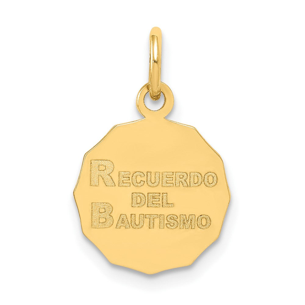 FJC Finejewelers 10 kt Yellow Gold Baptism Polished Charm 21 x 11 mm